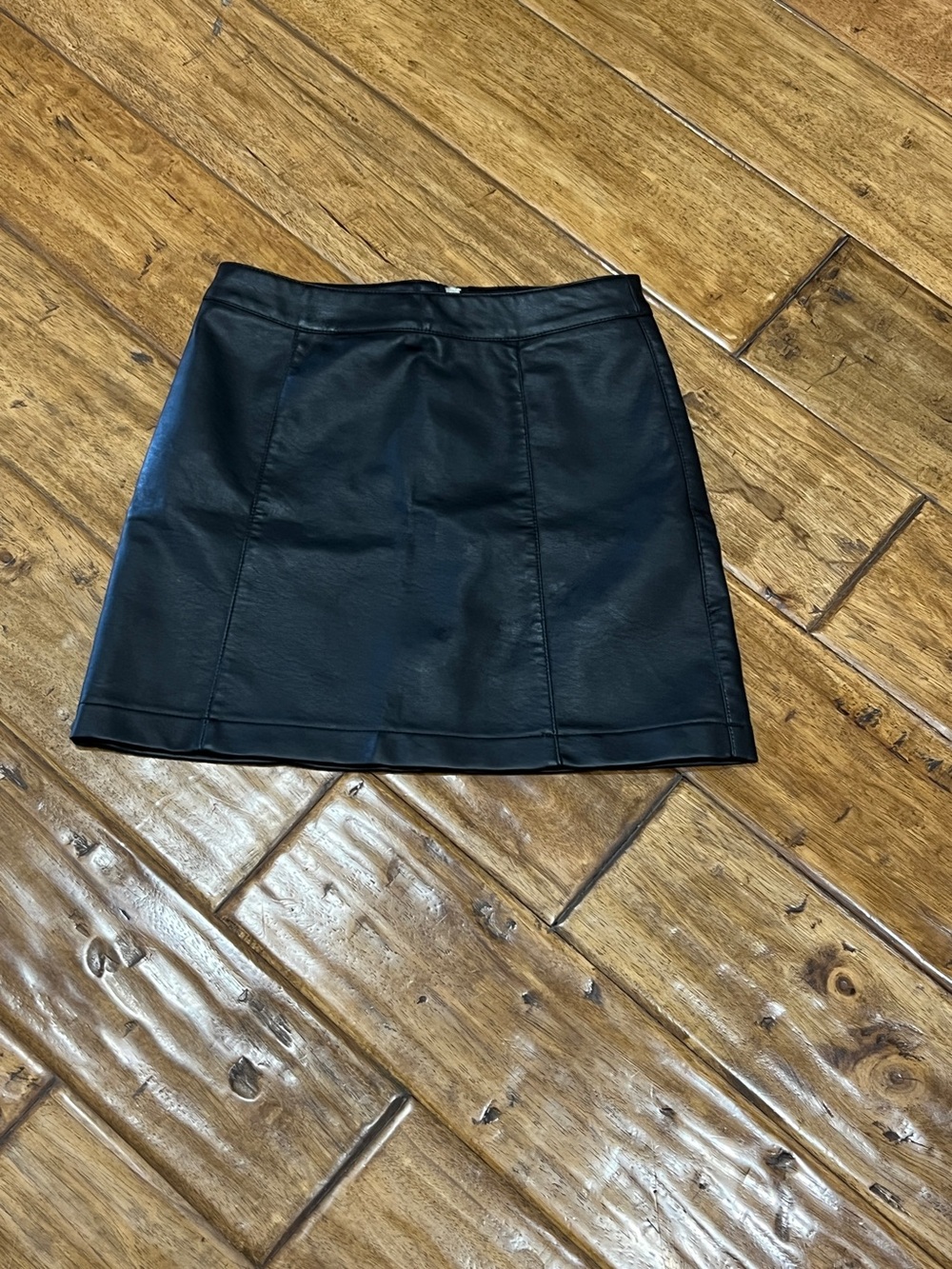 Whimsigoth Y2K 90’s Indie Sleeze Party Black Faux Leather Mini Skirt small